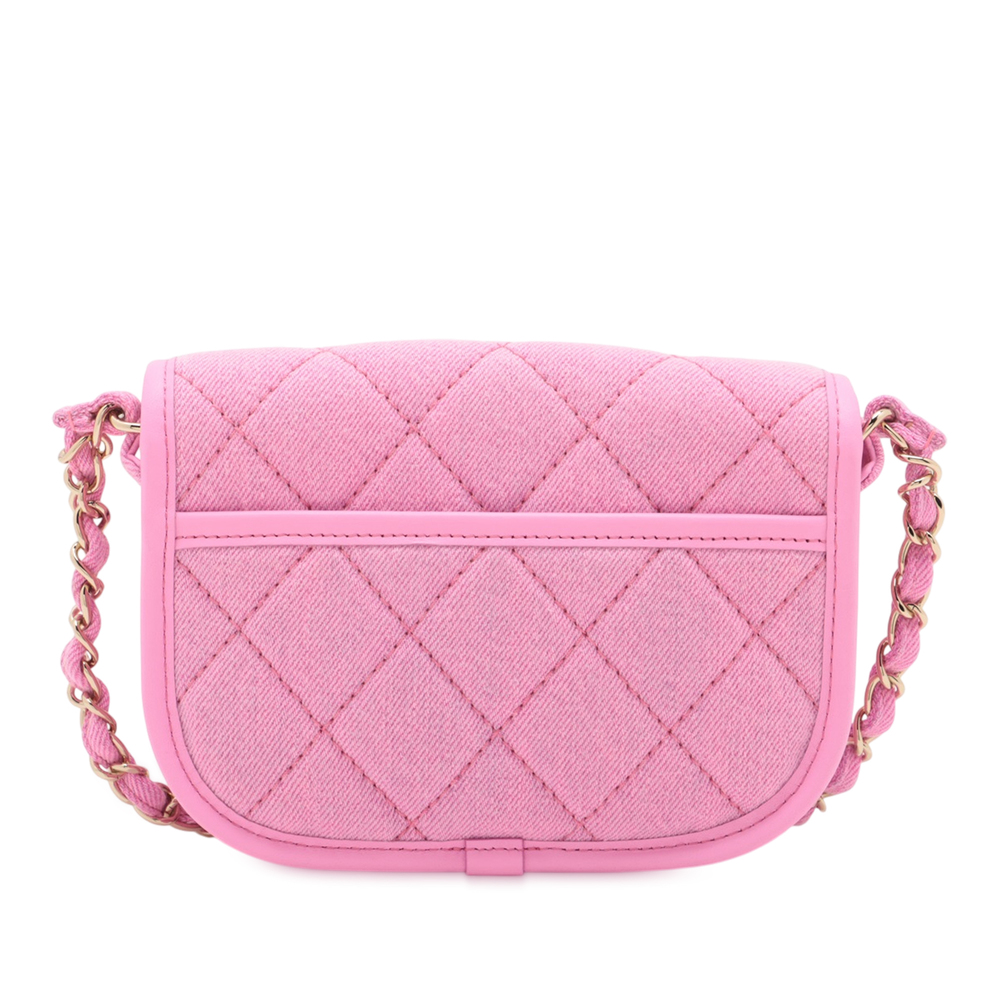 Pre-Loved Chanel Mini CC Quilted Denim Messenger Flap - Picture 2 of 10